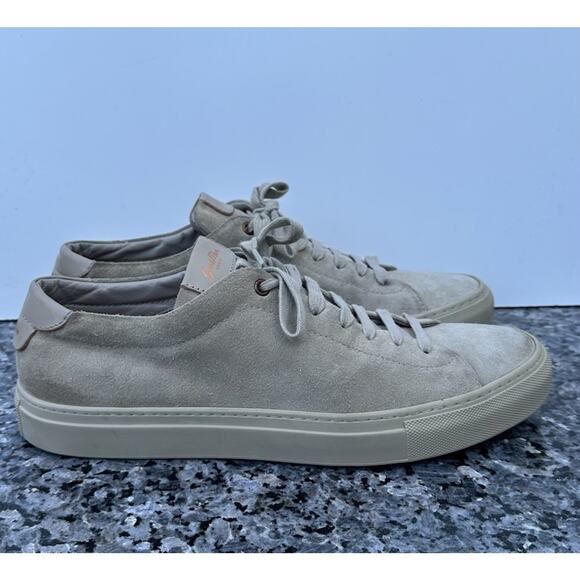 Good Man Mens Leather Suede Sneaker Low Top Lace Up Shoes Italy Made Size 11